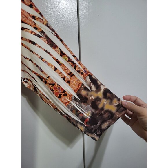 CANYON RIVER BLUES Womens Plus SZ 1X Artsy Stretch Tunic V Neck Top 3/4 Sleeve - Picture 4 of 7